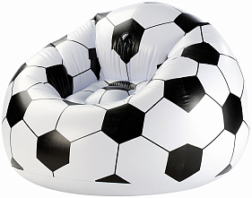 Bestway Надувное кресло &quot;Футбольный мяч&quot; Beanless Soccer Ball Chair 114х112х71 см (75010)